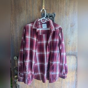 Womens Red Plaid Shirt